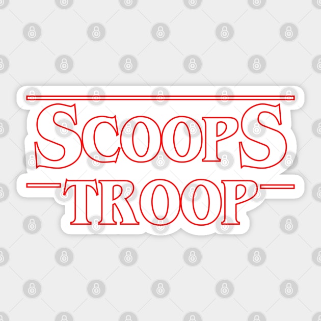 Scoops Troop Sticker by textonshirts